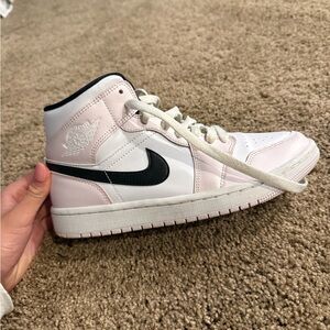Nike Air Jordan Pink and White Sneakers
